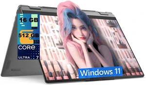 Lenovo Yoga 7i 2-in-1 16 Laptop, 16" WUXGA (1920x1200) Touchscreen, Intel Core Ultra 7 256V 8 cores Processor, Intel Arc 140V Graphics, 16GB DDR5 512GB PCIe SSD, FP Reader, Windows 11 Home Lenovo Yoga 7i 2-in-1 16 Laptop, 16" WUXGA (1920x1200) Touchscreen, Intel Core Ultra 7 256V 8 cores Processor, Intel Arc 140V Graphics, 16GB DDR5 512GB PCIe SSD, FP Reader, Windows 11 Home
