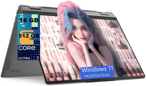 Lenovo Yoga 7i 2-in-1 16 Laptop, 16" WUXGA (1920x1200) Touchscreen, Intel Core Ultra 7 256V 8 cores Processor, Intel Arc 140V Graphics, 16GB DDR5 512GB PCIe SSD, FP Reader, Windows 11 Pro Lenovo Yoga 7i 2-in-1 16 Laptop, 16" WUXGA (1920x1200) Touchscreen, Intel Core Ultra 7 256V 8 cores Processor, Intel Arc 140V Graphics, 16GB DDR5 512GB PCIe SSD, FP Reader, Windows 11 Pro