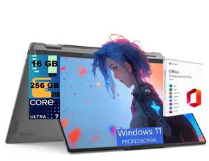 Lenovo Yoga 7i 2-in-1 16 Laptop, 16" WUXGA Touchscreen, Intel Core Ultra 7 256V 8 cores Processor, Intel Arc 140V Graphics, 16GB DDR5 256GB PCIe SSD, FP Reader, Windows 11 Pro, Office 2021 License Lenovo Yoga 7i 2-in-1 16 Laptop, 16" WUXGA Touchscreen, Intel Core Ultra 7 256V 8 cores Processor, Intel Arc 140V Graphics, 16GB DDR5 256GB PCIe SSD, FP Reader, Windows 11 Pro, Office 2021 License