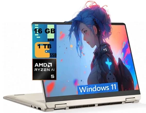 Lenovo Yoga 7 2-in-1 Laptop, 14" WUXGA (1920x1200) Touchscreen, AMD Ryzen AI 5 430 4 cores Processor, AMD Radeon 840M Graphics, 16GB DDR5 1TB PCIe SSD, Wi-Fi 7, Windows 11 Home Lenovo Yoga 7 2-in-1 Laptop, 14" WUXGA (1920x1200) Touchscreen, AMD Ryzen AI 5 430 4 cores Processor, AMD Radeon 840M Graphics, 16GB DDR5 1TB PCIe SSD, Wi-Fi 7, Windows 11 Home