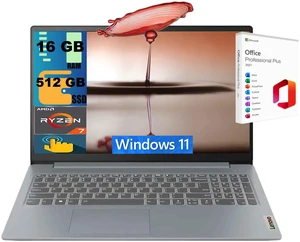 Lenovo IdeaPad Slim 3 15 Laptop, 15.6" Full HD Touchscreen, AMD Ryzen 7 5825U 8-core processor, AMD Radeon Graphics, 16GB DDR4 512GB PCIe SSD, Wi-Fi 6, Windows 11, Office 2021 License Lenovo IdeaPad Slim 3 15 Laptop, 15.6" Full HD Touchscreen, AMD Ryzen 7 5825U 8-core processor, AMD Radeon Graphics, 16GB DDR4 512GB PCIe SSD, Wi-Fi 6, Windows 11, Office 2021 License