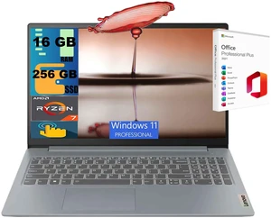 Lenovo IdeaPad Slim 3 15 Laptop, 15.6" Full HD Touchscreen, AMD Ryzen 7 5825U 8-core processor, AMD Radeon Graphics, 16GB DDR4 256GB PCIe SSD, Wi-Fi 6, Windows 11 Pro, Office 2021 License Lenovo IdeaPad Slim 3 15 Laptop, 15.6" Full HD Touchscreen, AMD Ryzen 7 5825U 8-core processor, AMD Radeon Graphics, 16GB DDR4 256GB PCIe SSD, Wi-Fi 6, Windows 11 Pro, Office 2021 License