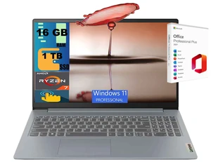 Lenovo IdeaPad Slim 3 15 Laptop, 15.6" Full HD Touchscreen, AMD Ryzen 7 5825U 8-core processor, AMD Radeon Graphics, 16GB DDR4 1TB PCIe SSD, Wi-Fi 6, Windows 11 Pro, Office 2021 License Lenovo IdeaPad Slim 3 15 Laptop, 15.6" Full HD Touchscreen, AMD Ryzen 7 5825U 8-core processor, AMD Radeon Graphics, 16GB DDR4 1TB PCIe SSD, Wi-Fi 6, Windows 11 Pro, Office 2021 License