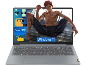 Lenovo IdeaPad 15 Laptop, 15.6" FHD (1920 x 1080) Touchscreen, Intel Core i7-1355U 10-Core Processor, Intel Iris Xe Graphics, 16GB DDR5 1TB PCIe SSD, Wi-Fi 6, Backlit KB, Windows 11 Home Lenovo IdeaPad 15 Laptop, 15.6" FHD (1920 x 1080) Touchscreen, Intel Core i7-1355U 10-Core Processor, Intel Iris Xe Graphics, 16GB DDR5 1TB PCIe SSD, Wi-Fi 6, Backlit KB, Windows 11 Home
