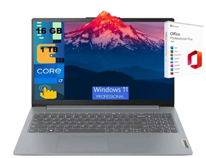 Lenovo IdeaPad 15 Laptop, 15.6" FHD Touchscreen, Intel Core i7-1355U 10-Core Processor, Intel Iris Xe Graphics, 16GB DDR5 1TB PCIe SSD, Wi-Fi 6, Backlit KB, Windows 11 Pro, Office 2021 License Lenovo IdeaPad 15 Laptop, 15.6" FHD Touchscreen, Intel Core i7-1355U 10-Core Processor, Intel Iris Xe Graphics, 16GB DDR5 1TB PCIe SSD, Wi-Fi 6, Backlit KB, Windows 11 Pro, Office 2021 License