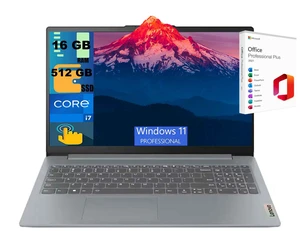 Lenovo IdeaPad 15 Laptop, 15.6" FHD Touchscreen, Intel Core i7-1355U 10-Core Processor, Intel Iris Xe Graphics, 16GB DDR5 512GB PCIe SSD, Wi-Fi 6, Backlit KB, Windows 11 Pro, Office 2021 License Lenovo IdeaPad 15 Laptop, 15.6" FHD Touchscreen, Intel Core i7-1355U 10-Core Processor, Intel Iris Xe Graphics, 16GB DDR5 512GB PCIe SSD, Wi-Fi 6, Backlit KB, Windows 11 Pro, Office 2021 License