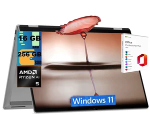 HP OmniBook X Flip 16 AI 2-in-1 Professional Laptop, 16" WUXGA Touchscreen, AMD 4-core Ryzen AI 5 430 Processor, AMD Radeon 840M, 16GB DDR5 256GB PCIe SSD, Windows 11, Office 2021 License HP OmniBook X Flip 16 AI 2-in-1 Professional Laptop, 16" WUXGA Touchscreen, AMD 4-core Ryzen AI 5 430 Processor, AMD Radeon 840M, 16GB DDR5 256GB PCIe SSD, Windows 11, Office 2021 License