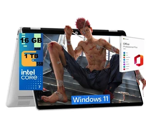 HP OmniBook 5 Flip 2-in-1 14 Laptop, 14" FHD+ Touchscreen, Intel Core 7 150U Processor, Intel Graphics, 16GB DDR5 1TB PCIe SSD, Backlit Keyboard, Wi-Fi 6E, Windows 11, Office 2021 License HP OmniBook 5 Flip 2-in-1 14 Laptop, 14" FHD+ Touchscreen, Intel Core 7 150U Processor, Intel Graphics, 16GB DDR5 1TB PCIe SSD, Backlit Keyboard, Wi-Fi 6E, Windows 11, Office 2021 License