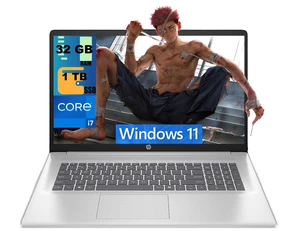 HP 17 Business Laptop, 17.3" FHD (1920 x 1080) Display, Intel Core i7-1355U 10 cores Processor, Intel Iris Xe Graphics, 32GB DDR4 1TB PCIe SSD, Wi-Fi 6, Windows 11 HP 17 Business Laptop, 17.3" FHD (1920 x 1080) Display, Intel Core i7-1355U 10 cores Processor, Intel Iris Xe Graphics, 32GB DDR4 1TB PCIe SSD, Wi-Fi 6, Windows 11