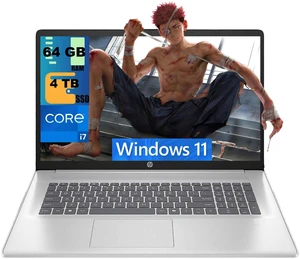 HP 17 Business Laptop, 17.3" FHD (1920 x 1080) Display, Intel Core i7-1355U 10 cores Processor, Intel Iris Xe Graphics, 64GB DDR4 4TB PCIe SSD, Wi-Fi 6, Windows 11 HP 17 Business Laptop, 17.3" FHD (1920 x 1080) Display, Intel Core i7-1355U 10 cores Processor, Intel Iris Xe Graphics, 64GB DDR4 4TB PCIe SSD, Wi-Fi 6, Windows 11