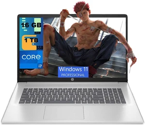 HP 17 Business Laptop, 17.3" FHD (1920 x 1080) Display, Intel Core i7-1355U 10 cores Processor, Intel Iris Xe Graphics, 16GB DDR4 1TB PCIe SSD, Wi-Fi 6, Windows 11 Pro HP 17 Business Laptop, 17.3" FHD (1920 x 1080) Display, Intel Core i7-1355U 10 cores Processor, Intel Iris Xe Graphics, 16GB DDR4 1TB PCIe SSD, Wi-Fi 6, Windows 11 Pro