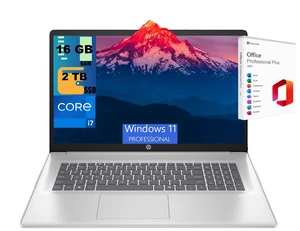 HP 17 Business Laptop, 17.3" FHD (1920 x 1080) Display, Intel Core i7-1355U 10 cores Processor, Intel Iris Xe Graphics, 16GB DDR4 2TB PCIe SSD, Wi-Fi 6, Windows 11 Pro, Office 2021 License HP 17 Business Laptop, 17.3" FHD (1920 x 1080) Display, Intel Core i7-1355U 10 cores Processor, Intel Iris Xe Graphics, 16GB DDR4 2TB PCIe SSD, Wi-Fi 6, Windows 11 Pro, Office 2021 License