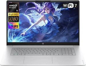 HP OmniBook 3 17.3" Business Laptop, 17.3" FHD (1920 x 1080) Display, AMD Ryzen 5 40 4 Cores Processor, AMD Radeon 610M, 8GB DDR5 1TB PCIe SSD, Wi-Fi 7, Windows 11 Pro, Office 2021 License HP OmniBook 3 17.3" Business Laptop, 17.3" FHD (1920 x 1080) Display, AMD Ryzen 5 40 4 Cores Processor, AMD Radeon 610M, 8GB DDR5 1TB PCIe SSD, Wi-Fi 7, Windows 11 Pro, Office 2021 License
