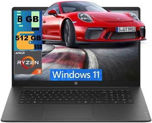 HP OmniBook 3 17 Laptop, 17.3" FHD (1920 x 1080) Display, AMD Ryzen 3 30 4 Cores Processor, AMD Radeon 610M Graphics, 8GB DDR5 512GB PCIe SSD, WiFi 6, Bluetooth 5.4, Windows 11 Home HP OmniBook 3 17 Laptop, 17.3" FHD (1920 x 1080) Display, AMD Ryzen 3 30 4 Cores Processor, AMD Radeon 610M Graphics, 8GB DDR5 512GB PCIe SSD, WiFi 6, Bluetooth 5.4, Windows 11 Home