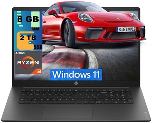 HP OmniBook 3 17 Laptop, 17.3" FHD (1920 x 1080) Display, AMD Ryzen 3 30 4 Cores Processor, AMD Radeon 610M Graphics, 8GB DDR5 2TB PCIe SSD, WiFi 6, Bluetooth 5.4, Windows 11 Home HP OmniBook 3 17 Laptop, 17.3" FHD (1920 x 1080) Display, AMD Ryzen 3 30 4 Cores Processor, AMD Radeon 610M Graphics, 8GB DDR5 2TB PCIe SSD, WiFi 6, Bluetooth 5.4, Windows 11 Home
