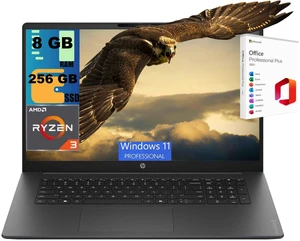HP OmniBook 3 17 Laptop, 17.3" FHD Display, AMD Ryzen 3 30 4 Cores Processor, AMD Radeon 610M Graphics, 8GB DDR5 256GB PCIe SSD, WiFi 6, Bluetooth 5.4, Windows 11 Pro, Office 2021 License HP OmniBook 3 17 Laptop, 17.3" FHD Display, AMD Ryzen 3 30 4 Cores Processor, AMD Radeon 610M Graphics, 8GB DDR5 256GB PCIe SSD, WiFi 6, Bluetooth 5.4, Windows 11 Pro, Office 2021 License