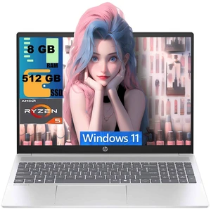 HP OmniBook 5 16 Laptop, 16" WUXGA (1920x1200) Display, AMD Ryzen 5 8540U Hexa-Core Processor, AMD Radeon 740M Graphics, 8GB DDR5 512GB PCIe SSD, Wi-Fi 6E, Windows 11 Home HP OmniBook 5 16 Laptop, 16" WUXGA (1920x1200) Display, AMD Ryzen 5 8540U Hexa-Core Processor, AMD Radeon 740M Graphics, 8GB DDR5 512GB PCIe SSD, Wi-Fi 6E, Windows 11 Home