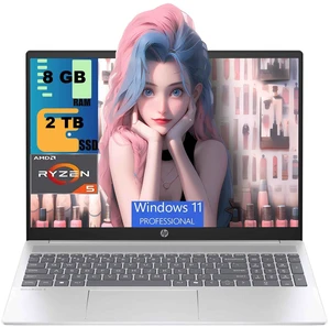 HP OmniBook 5 16 Laptop, 16" WUXGA (1920x1200) Display, AMD Ryzen 5 8540U Hexa-Core Processor, AMD Radeon 740M Graphics, 8GB DDR5 2TB PCIe SSD, Wi-Fi 6E, Windows 11 Pro HP OmniBook 5 16 Laptop, 16" WUXGA (1920x1200) Display, AMD Ryzen 5 8540U Hexa-Core Processor, AMD Radeon 740M Graphics, 8GB DDR5 2TB PCIe SSD, Wi-Fi 6E, Windows 11 Pro