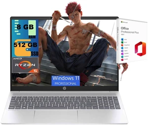 HP OmniBook 5 16 Laptop, 16" WUXGA (1920x1200) Display, AMD Ryzen 5 8540U Hexa-Core Processor, AMD Radeon 740M Graphics, 8GB DDR5 512GB PCIe SSD, Wi-Fi 6E, Windows 11 Pro, Office 2021 License HP OmniBook 5 16 Laptop, 16" WUXGA (1920x1200) Display, AMD Ryzen 5 8540U Hexa-Core Processor, AMD Radeon 740M Graphics, 8GB DDR5 512GB PCIe SSD, Wi-Fi 6E, Windows 11 Pro, Office 2021 License