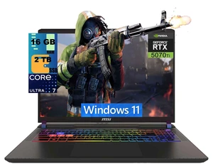 MSI Vector 16 HX Gaming Laptop, 16" WUXGA 144Hz, Intel Core Ultra 7 255HX 20 cores Processor, NVIDIA GeForce RTX 5070 Ti 12GB GDDR7, 16GB DDR5 2TB PCIe SSD, RGB Backlit Thunderbolt, Windows 11 MSI Vector 16 HX Gaming Laptop, 16" WUXGA 144Hz, Intel Core Ultra 7 255HX 20 cores Processor, NVIDIA GeForce RTX 5070 Ti 12GB GDDR7, 16GB DDR5 2TB PCIe SSD, RGB Backlit Thunderbolt, Windows 11
