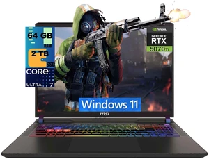 MSI Vector 16 HX Gaming Laptop, 16" WUXGA 144Hz, Intel Core Ultra 7 255HX 20 cores Processor, NVIDIA GeForce RTX 5070 Ti 12GB GDDR7, 64GB DDR5 2TB PCIe SSD, RGB Backlit Thunderbolt, Windows 11 MSI Vector 16 HX Gaming Laptop, 16" WUXGA 144Hz, Intel Core Ultra 7 255HX 20 cores Processor, NVIDIA GeForce RTX 5070 Ti 12GB GDDR7, 64GB DDR5 2TB PCIe SSD, RGB Backlit Thunderbolt, Windows 11