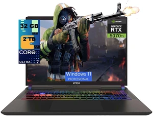 MSI Vector 16 HX Gaming Laptop, 16" WUXGA 144Hz, Intel Core Ultra 7 255HX 20 cores Processor, NVIDIA GeForce RTX 5070 Ti 12GB GDDR7, 32GB DDR5 2TB PCIe SSD, RGB Backlit Thunderbolt, Windows 11 Pro MSI Vector 16 HX Gaming Laptop, 16" WUXGA 144Hz, Intel Core Ultra 7 255HX 20 cores Processor, NVIDIA GeForce RTX 5070 Ti 12GB GDDR7, 32GB DDR5 2TB PCIe SSD, RGB Backlit Thunderbolt, Windows 11 Pro