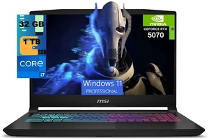 MSI Katana 15 Gaming Laptop, 15.6" QHD 165Hz Display, Intel Core i7-14650HX 16 cores processor, NVIDIA GeForce RTX 5070 12GB GDDR7, 32GB DDR5 1TB PCIe SSD, RGB Keyboard, Windows 11 Pro MSI Katana 15 Gaming Laptop, 15.6" QHD 165Hz Display, Intel Core i7-14650HX 16 cores processor, NVIDIA GeForce RTX 5070 12GB GDDR7, 32GB DDR5 1TB PCIe SSD, RGB Keyboard, Windows 11 Pro