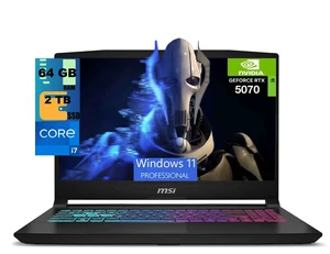 MSI Katana 15 Gaming Laptop, 15.6" QHD 165Hz Display, Intel Core i7-14650HX 16 cores processor, NVIDIA GeForce RTX 5070 12GB GDDR7, 64GB DDR5 2TB PCIe SSD, RGB Keyboard, Windows 11 Pro MSI Katana 15 Gaming Laptop, 15.6" QHD 165Hz Display, Intel Core i7-14650HX 16 cores processor, NVIDIA GeForce RTX 5070 12GB GDDR7, 64GB DDR5 2TB PCIe SSD, RGB Keyboard, Windows 11 Pro