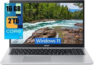 Acer Aspire 5 15 Laptop, 15.6" Full HD (1920 x 1080) IPS Display, Intel Core i3-1115G4 2 cores Processor, Intel UHD Graphics, 16GB DDR4  2TB PCIe SSD, WiFi 6, Backlit Keyboard, Windows 11