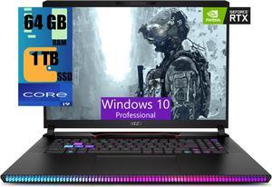 MSI Raider 17 Gaming Laptop, 17.3" QHD 240Hz Display, Intel Core i9-13980HX 24 Cores Processor, NVIDIA GeForce RTX 4090 8GB GDDR6, 64GB DDR5  1TB PCIe SSD, Thunderbolt 4, Windows 10 Pro