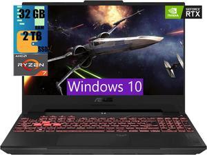 ASUS TUF Gaming A15 Gaming Laptop, 15.6" 144Hz Full HD (1920x1080) Display, AMD Ryzen 7 7735HS 8 Cores, NVIDIA GeForce RTX 4050 6GB GDDR6, 32GB DDR5  2TB PCIe SSD, Wi-Fi 6E, Windows 10