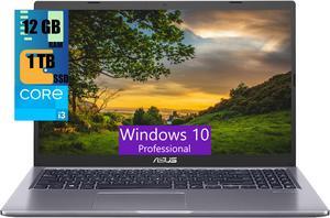 ASUS VivoBook 15 Laptop, 15.6" FHD (1920x1080) Display, Intel i3-1115G4 2 Cores Processor, Intel UHD Graphics, 12GB DDR4  1TB PCIe SSD, USB Type-C, HDMI, Wi-Fi, Windows 10 Pro