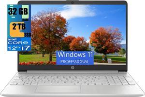 HP 15 Laptop, 15.6" FHD (1920 x 1080) Touchscreen, Intel Core i7-1255U 10-Core Processor, Intel Iris Xe Graphics, 32GB DDR4  2TB PCIe SSD, HD Camera, HDMI, Windows 11 Pro