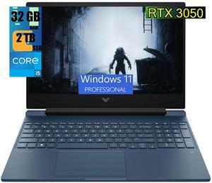 HP Victus 15 Gaming Laptop, 15.6" FHD 144Hz Display, Intel Core i5-12450H 8 Cores Processor, NVIDIA GeForce RTX 3050 4 GB GDDR6, 32GB DDR4  2TB PCIe SSD, Backlit Keyboard, Wi-Fi 6, Windows 11 Pro