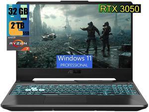 ASUS TUF A15 Gaming Laptop, 15.6" Full HD 144Hz Display, AMD Ryzen 7 7435HS 8 cores Processor, NVIDIA GeForce RTX 3050 4GB GDDR6, 32GB DDR5  2TB PCIe SSD, RGB Backlit KB, Wi-Fi 6, Windows 11 Pro