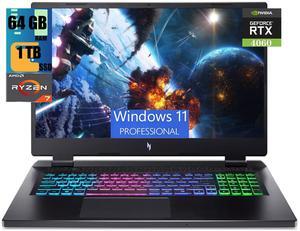 Acer Nitro 16 Gaming Laptop, 16" WUXGA 165Hz Display, AMD Ryzen 5 7640HS Hexa-Core Processor, GeForce RTX 4050 6GB Graphic, 64GB DDR5  1TB PCIe SSD, WiFi 6E, RGB Backlit KB, Windows 11 Pro