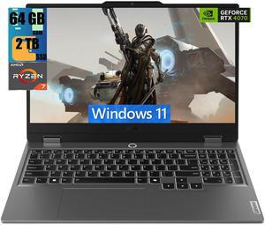 Lenovo LOQ 15 Gaming Laptop, 15.6" FHD Display, AMD Ryzen 7 7435HS 8 Cores Processor, NVIDIA GeForce RTX 4070 8GB GDDR6, 64GB DDR5  2TB PCIe SSD, Backlit Keyboard, Wi-Fi 6, Windows 11