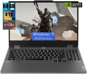 Lenovo LOQ 15 Gaming Laptop, 15.6" FHD Display, AMD Ryzen 7 7435HS 8 Cores Processor, NVIDIA GeForce RTX 4070 8GB GDDR6, 64GB DDR5  4TB PCIe SSD, Backlit Keyboard, Wi-Fi 6, Windows 11 Pro