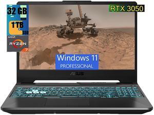 ASUS TUF A15 Gaming Laptop, 15.6" Full HD 144Hz Display, AMD Ryzen 7 7435HS 8 cores Processor, NVIDIA GeForce RTX 3050 4GB GDDR6, 32GB DDR5  1TB PCIe SSD, RGB Backlit KB, Wi-Fi 6, Windows 11 Pro