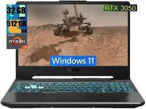 ASUS TUF A15 Gaming Laptop, 15.6" Full HD 144Hz Display, AMD Ryzen 7 7435HS 8 cores Processor, NVIDIA GeForce RTX 3050 4GB GDDR6, 32GB DDR5  512GB PCIe SSD, RGB Backlit KB, Wi-Fi 6, Windows 11