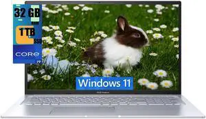 ASUS Vivobook 17X Laptop, 17.3" FHD (1920 x 1080) Display, Intel Core i9-13900H 14 cores Processor, Intel Iris Xe graphics, 32GB DDR4  1TB PCIe SSD, Wi-Fi 6E + Bluetooth 5.3, Windows 11