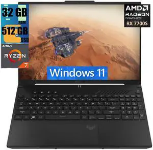 ASUS TUF A16 Gaming Laptop, 16" FHD+ 165Hz Display, AMD Octa-core Ryzen 7 7735HS Processor, AMD Radeon RX 7700S 8GB Graphic, 32GB DDR5  512GB PCIe SSD, Backlit KB, 720p Webcam, Windows 11