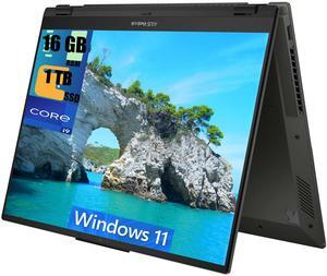 ASUS Vivobook S 16 Flip 2-in-1 Laptop, 16" WUXGA Touchscreen, Intel Core i9-13900H 14 Cores Processor, Intel Iris Xe Graphics, 16GB DDR4  1TB PCIe SSD, IR Camera, HDMI, Wi-Fi 6, Windows 11