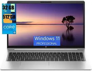 HP ProBook 450 G10 15 Laptop, 15.6" Full HD Display, Intel Core i5-1334U 10-Cores Processor, Intel Iris Xe Graphics, 32GB DDR4  512GB PCIe SSD, Fingerprint, Backlit KB, WiFi 6E, Windows 11 Pro