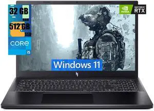 Acer Nitro V 15 Gaming Laptop, 15.6" FHD 144Hz Display, Intel Core i5-13420H 8 cores Processor, NVIDIA GeForce RTX 2050 4GB GDDR6, 32GB DDR5  512GB PCIe SSD, Backlit Keyboard, WiFi 6, Windows 11