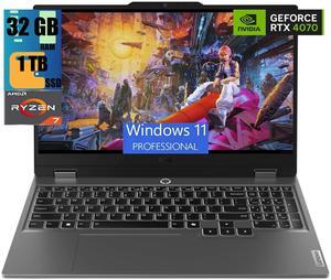 Lenovo LOQ 15 Gaming Laptop, 15.6" FHD Display, AMD Ryzen 7 7435HS 8 Cores Processor, NVIDIA GeForce RTX 4070 8GB GDDR6, 32GB DDR5  1TB PCIe SSD, Backlit Keyboard, Wi-Fi 6, Windows 11 Pro