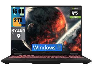 ASUS TUF A16 Gaming, 16" 165Hz Display, AMD Ryzen AI 9 HX 370 12 Cores Processor, NVIDIA GeForce RTX 4060 8GB GDDR6 Graphics, 16GB  DDR4  2TB PCIe SSD, Wi-Fi 6E + Bluetooth 5.3, Windows 11 Home