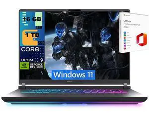 ASUS ROG Strix G16 Gaming Laptop, 16" 2.5K 240Hz, Intel Core Ultra 9 275HX 24 Cores Processor, NVIDIA GeForce RTX 5060 8GB GDDR7, 16GB DDR5  1TB PCIe SSD, Wi-Fi 7, Windows 11 ,Office 2024 License