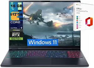 Acer Predator Helios Neo 16 Gaming Laptop, 16" WQXGA 240Hz, Intel Core Ultra 9 275HX 24-Cores Processor, RTX 5070 Ti 12GB GDDR7, 32GB DDR5  512GB PCIe SSD, WiFi 6E, Windows 11 ,Office 2024 License