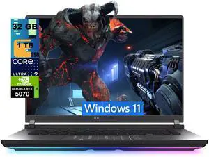 ASUS ROG Strix G16 Gaming Laptop, 16" 2.5K 240Hz, Intel Core Ultra 9 275HX 24 cores Processor, NVIDIA GeForce RTX 5070 8 GB, 32GB DDR5 1 TB PCIe SSD, Wi-Fi 7, Windows 11 ASUS ROG Strix G16 Gaming Laptop, 16" 2.5K 240Hz, Intel Core Ultra 9 275HX 24 cores Processor, NVIDIA GeForce RTX 5070 8 GB, 32GB DDR5 1 TB PCIe SSD, Wi-Fi 7, Windows 11